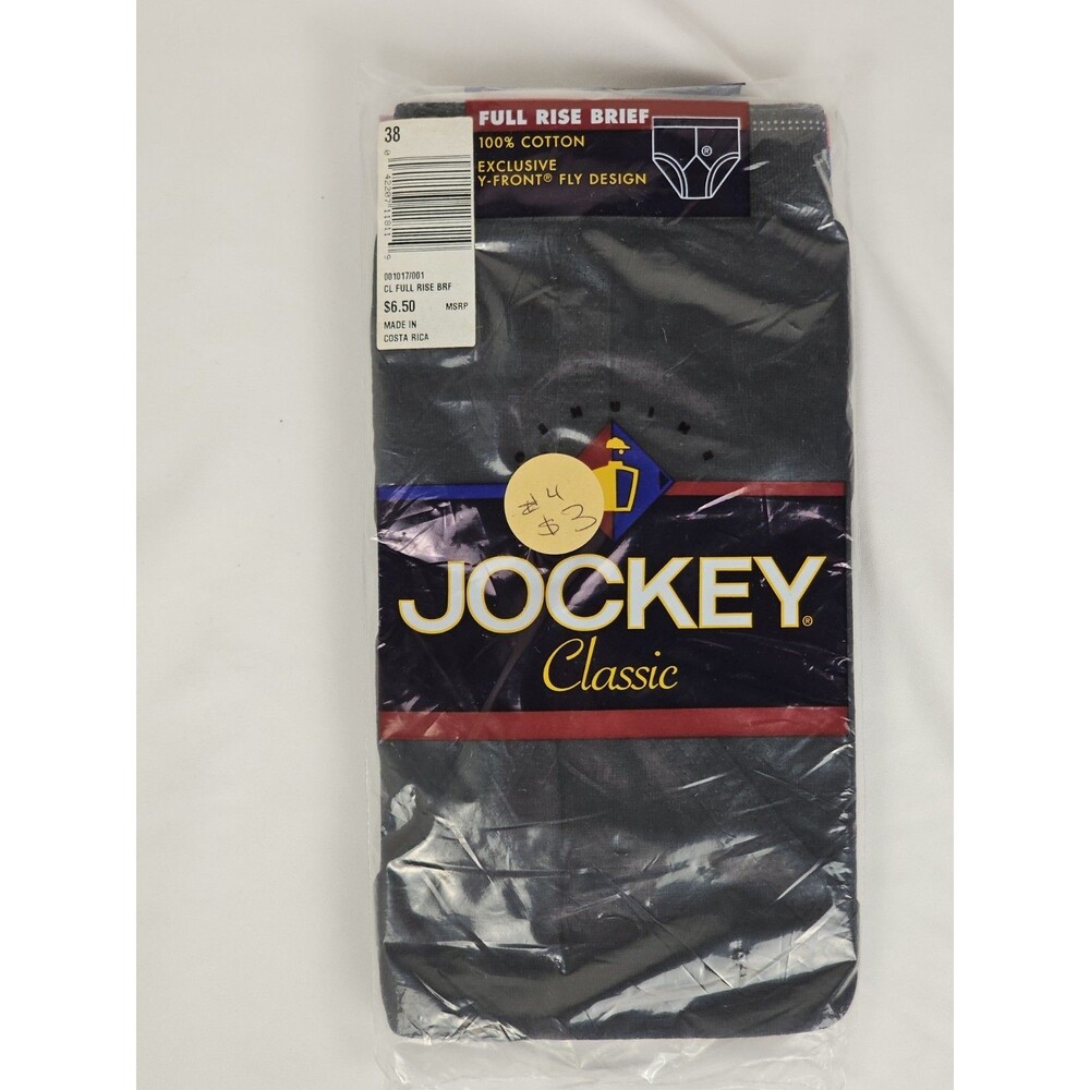 Vintage 2000 Jockey Classic Briefs Men's Size 38 Gray NOS Sealed USA